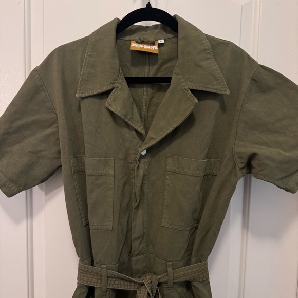 Big Bud Press Short Sleeve Jumpsuit in Green - Picture 2 of 9